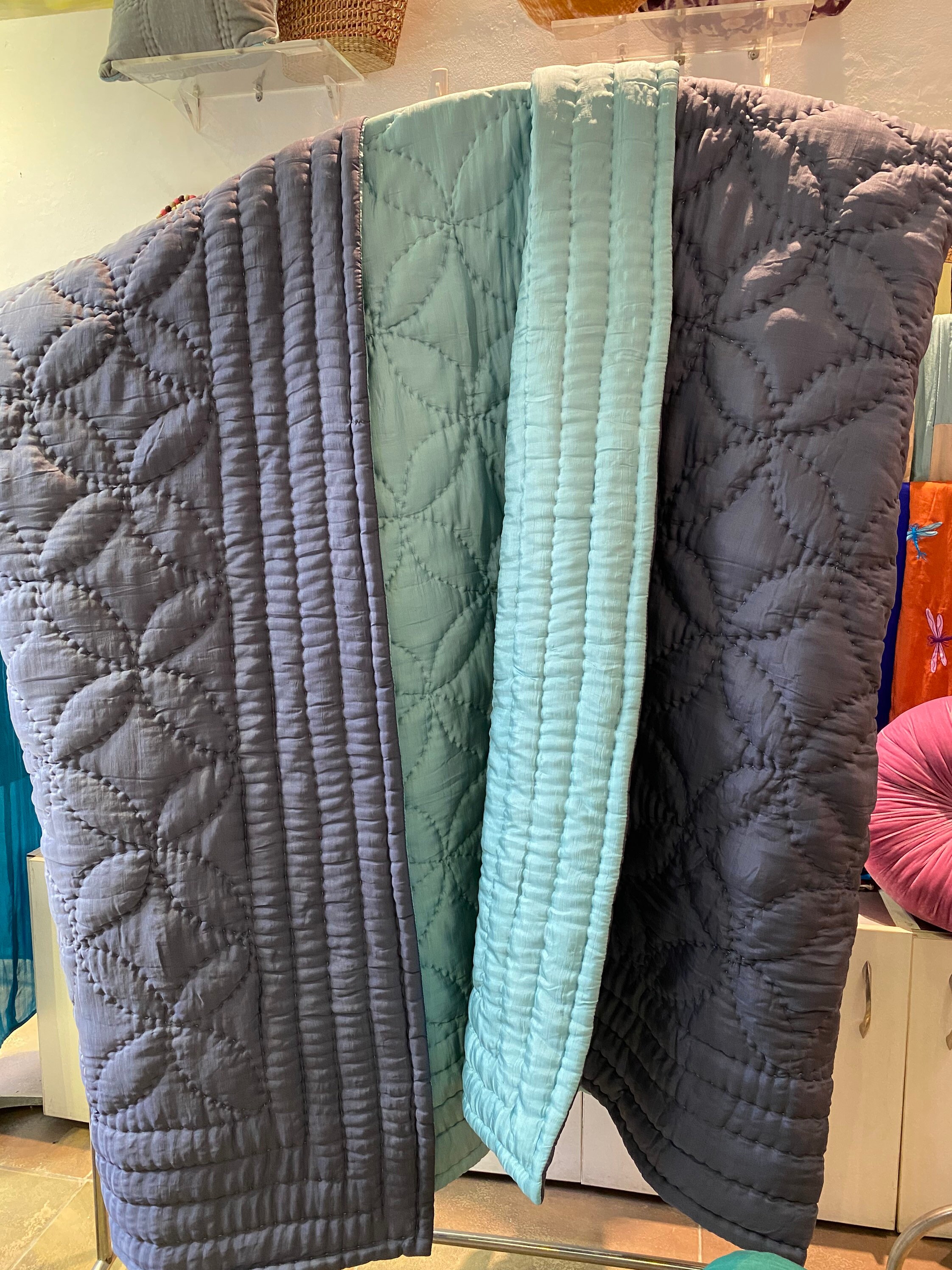 Handstitched Blanket Natural Silk Bedspread/coverlet/throw Etsy