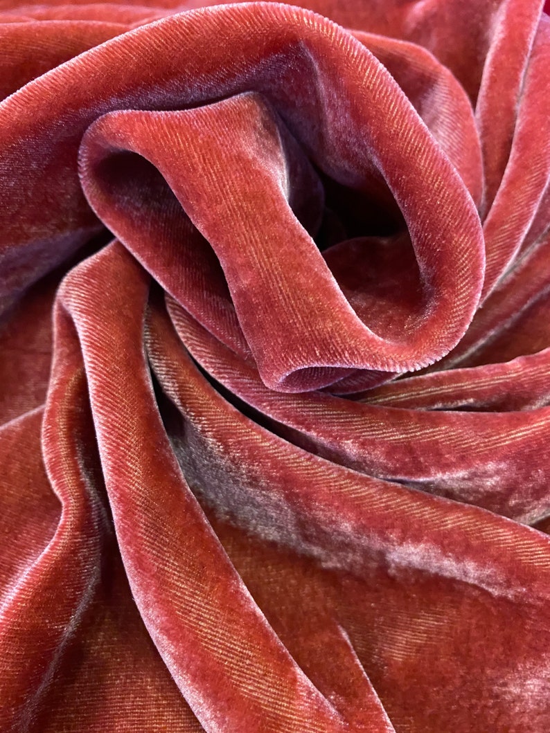 Natural Silk Velvet Fabric by the Yard/meter Etsy