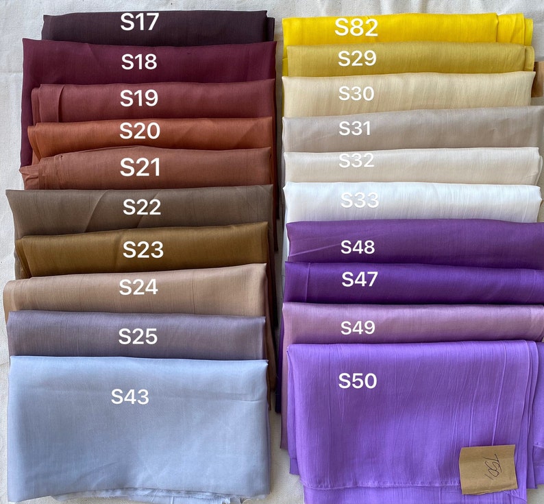 100% Silk Fabric by the Yard/Meter, 10 momme and 88 cm Wide, Wholesale/Retail, Vietnam Mulberry Silk Fabric for Lining/Clothes/Pillowcases image 6