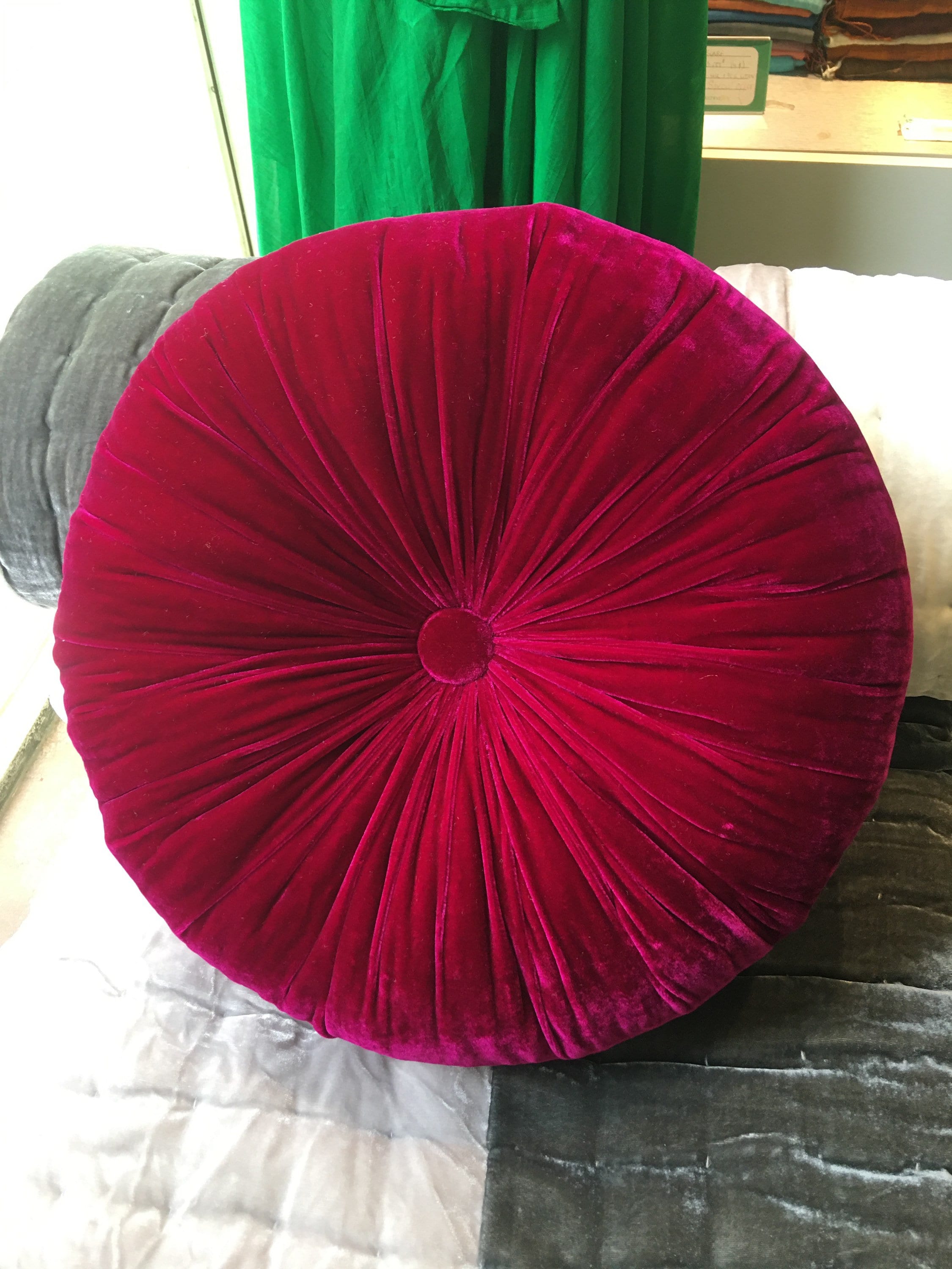 Round Silk Velvet Pillowcase Pumpkin Cushion Cover Etsy