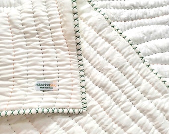 Fancy Summer Silk Quilt, Hand-stitched Silk Comforter, Custom Sized Bedspread, Custom Color Duvet/Bed Cover made in Vietnam