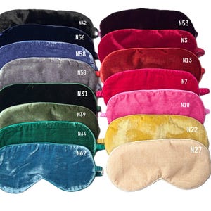 Silk Velvet Eye Cover, Silk Velvet Eye Sleeping Mask in Chosen Colors, Soft and Blackout Eye Cover for Travelling. image 7