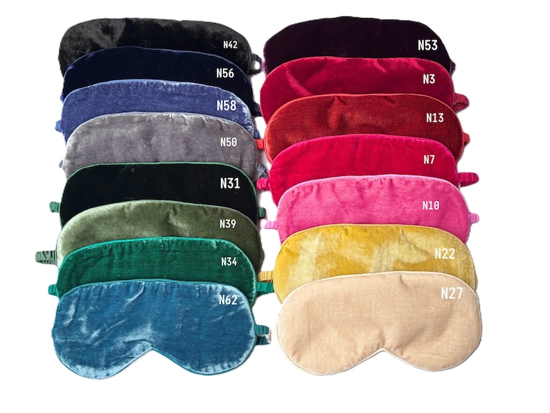 Silk Velvet Eye Cover, Silk Velvet Eye Sleeping Mask in Chosen Colors, Soft and Blackout Eye Cover for Travelling. image 7