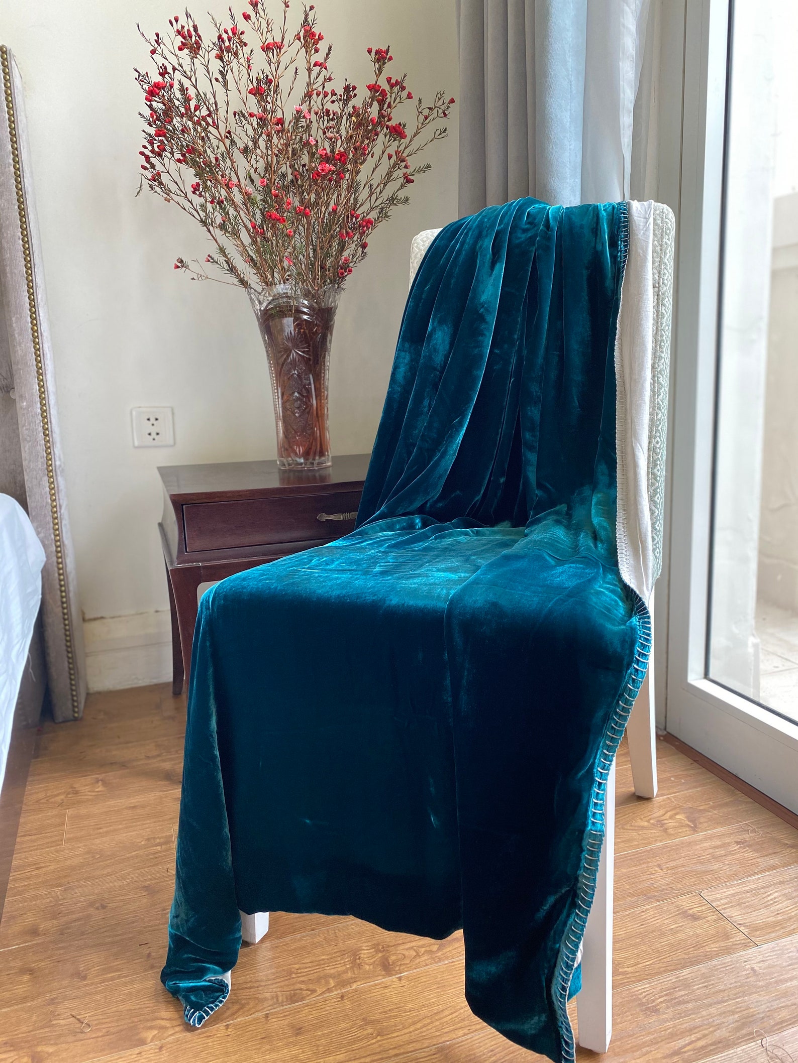 Silk Velvet Sofa Throw Blanket for Living Room Bed Throw Etsy