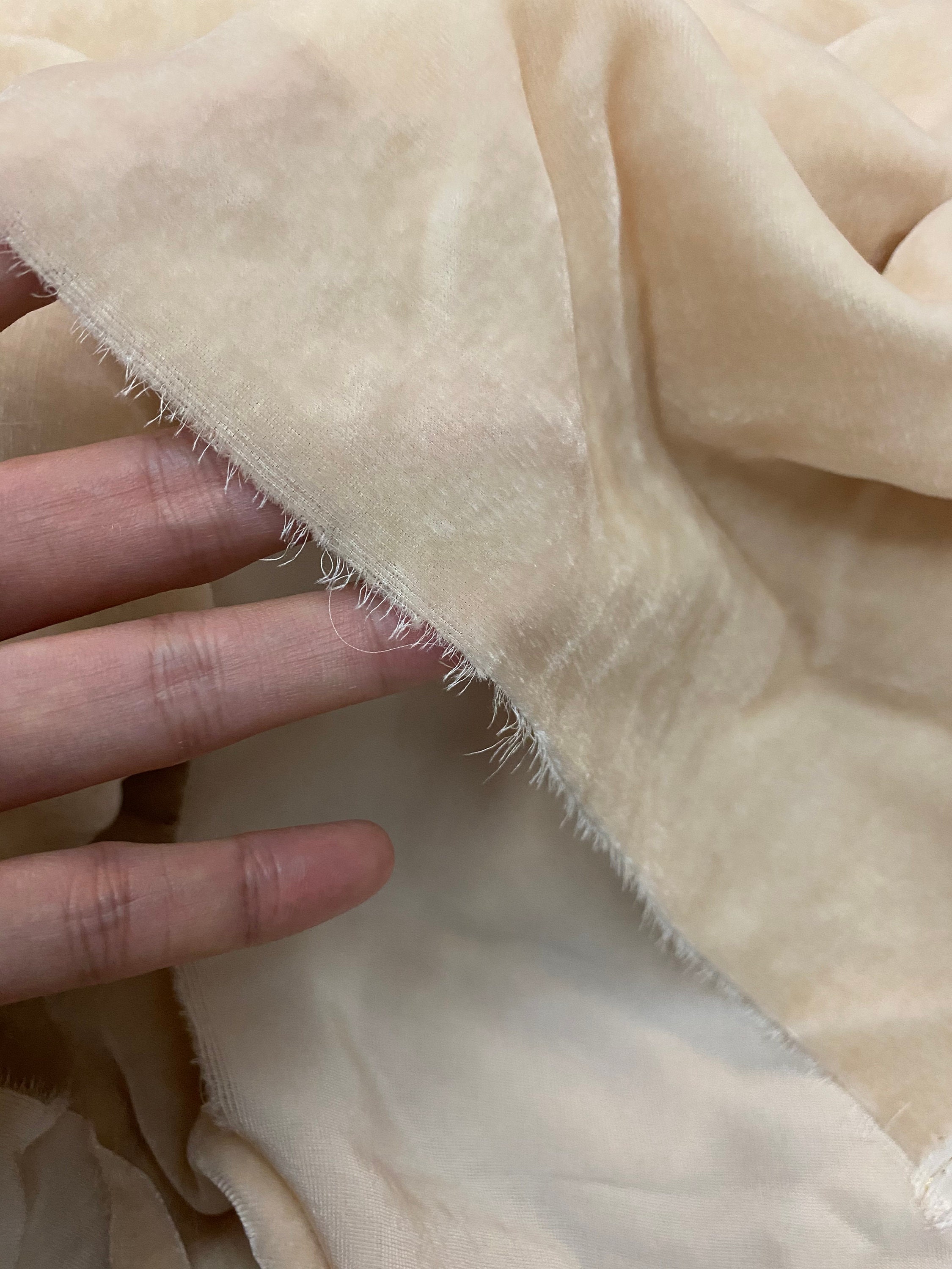 Really Soft Fluffy Silk Velvet by the Yard/meter, Soft Plain Silk Velvet for ...