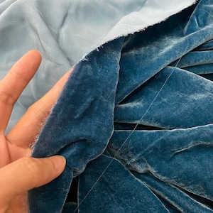 Luxury Silk Velvet Fabric by the Yard/meter/custom Size, Natural Silk ...