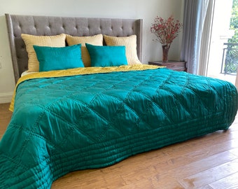 Vietnam Silk Blanket, Pure Natural Silk Quilt/Coverlet, Mulberry Silk Comforter/Throw, Handmade Luxury Bedspread, Full/Single/Queen/King