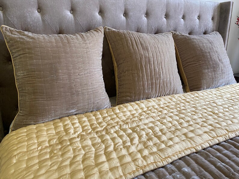 Reversible Silk Velvet Blanket Luxury Velvet Bedspread Etsy