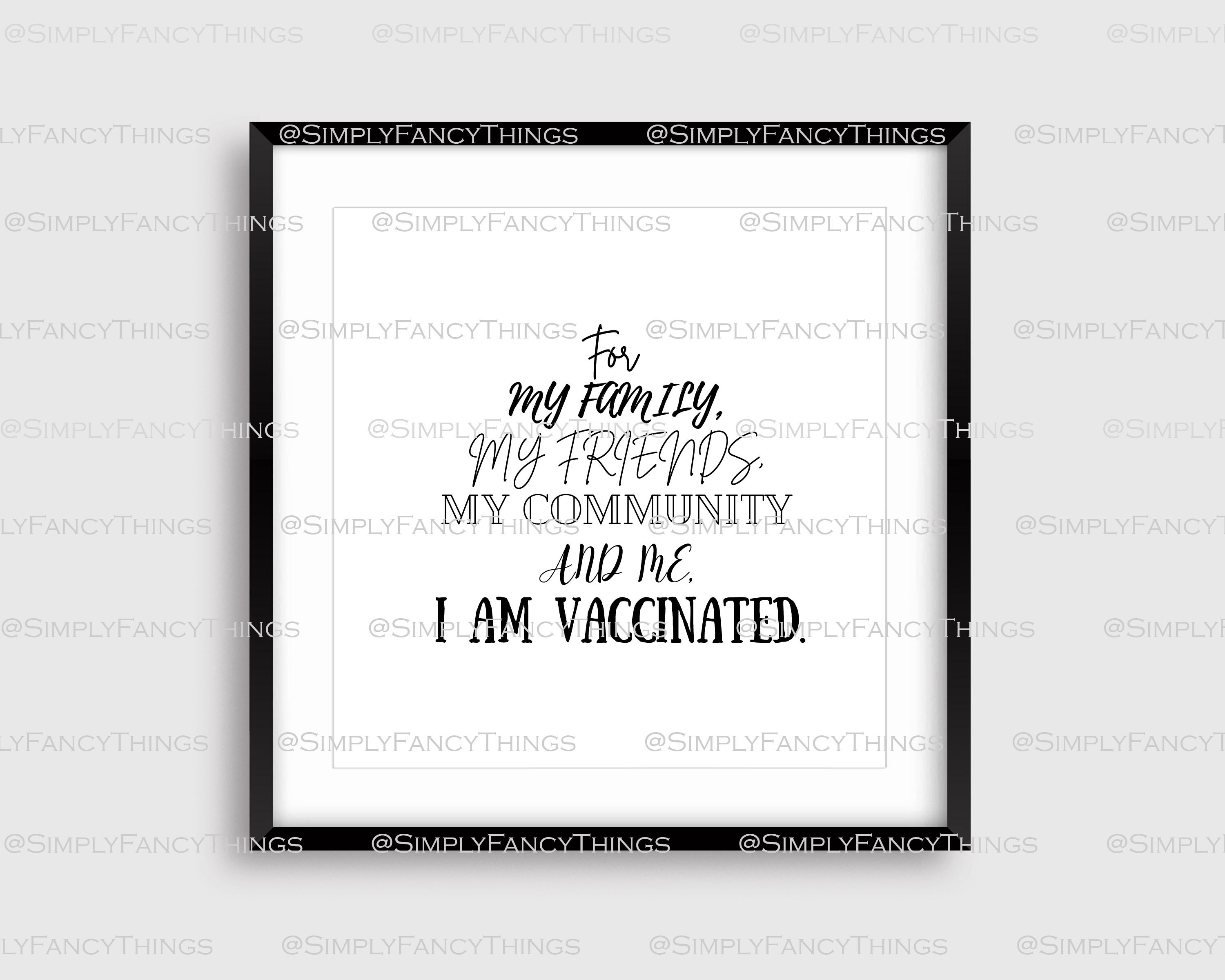 I am Vaccinated Printable Sign Vaccine Sign Vaccination | Etsy