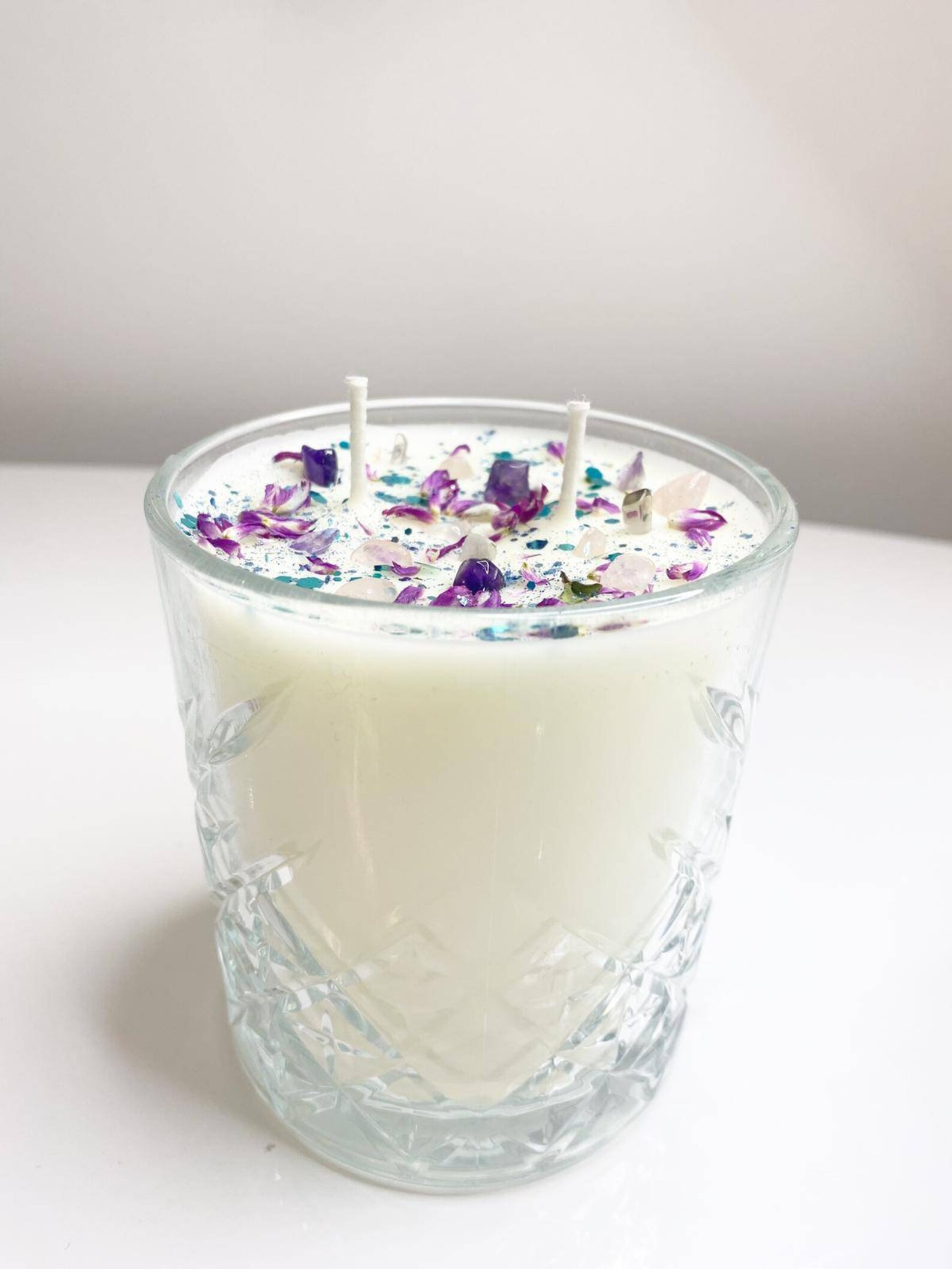 Crystal Botanical Scented Candles Etsy