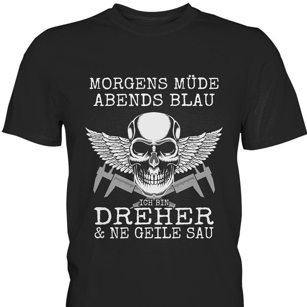 Dreher CNC Drehmaschine Zerspanungsmechaniker Fräser Handwerk - Premium Shirt