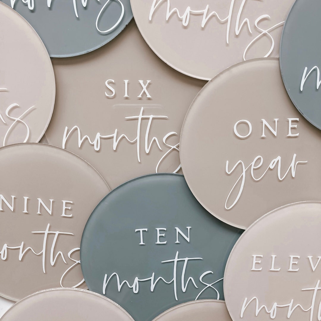 Milestone Discs Acrylic / Baby Photo Props, Baby Milestone Discs ...