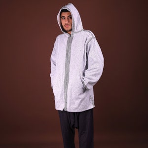 Winter Hippie Jacket | Hooded wool coat | Moroccan bohemian jacket | Handmade | Eco Friendly | Boho | Zipped wool Hoodie | Spring hoodie