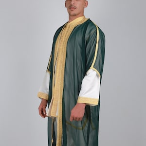 Royal Moroccan Jabadour Muslim wedding dress for men, Nikah dress 3 pieces, Kaftan men, men Caftan, Men long tunic robe, comfy Loungewear