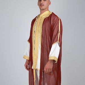 Royal Moroccan Jabadour Muslim wedding dress for men, Nikah dress 3 pieces, Kaftan men, men Caftan, Men long tunic robe, comfy Loungewear