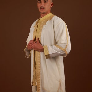 Royal Moroccan Jabadour Muslim wedding dress for men, Nikah dress 3 pieces, Kaftan men, men Caftan, Men long tunic robe, comfy Loungewear