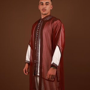 Royal Moroccan Jabadour Muslim wedding dress for men, Nikah dress 3 pieces, Kaftan men, men Caftan, Men long tunic robe, comfy Loungewear