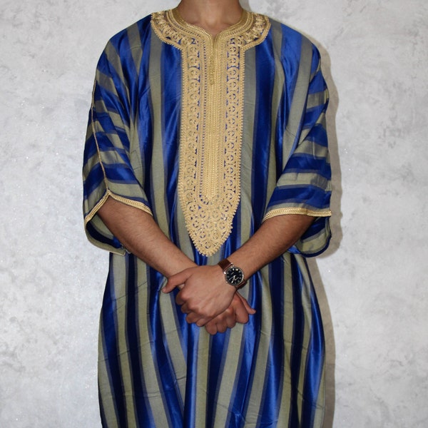 Kaftan pour hommes , Djellaba pour hommes , Caftan marocain, Djellaba, Robe Djellaba, Kaftan extérieur/intérieur