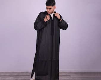 男性用カフタン、男性用ジェラバ、モロッコ風ジェラバ、屋内カフタン - 結婚式用ジェラバ、男性用ジャバドール、結婚式用カフタン、ロングドレス
