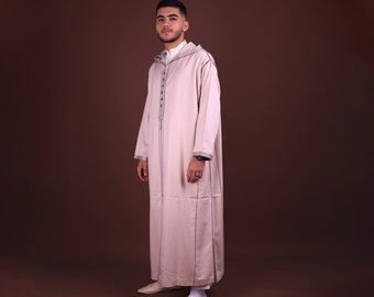 男性用カフタン、男性用ジェラバ、モロッコ風ジェラバ、屋内カフタン - 結婚式用ジェラバ、男性用ジャバドール、結婚式用カフタン、ロングドレス