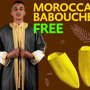 Moroccan Jabadour & FREE Babouche Royal wedding dress for men, Fancy traditional dress 3 pieces, Muslim Nikah dress Caftan Moroccan Jellaba
