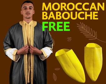 Moroccan Jabadour: 3-Piece Wedding Caftan with Babouche
