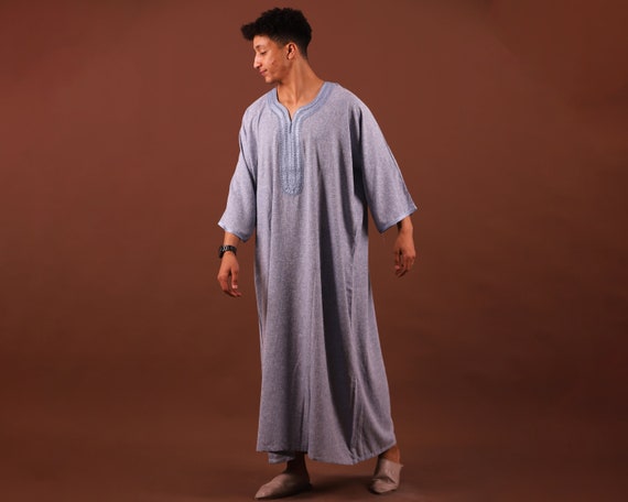 Caftan marocain, robe de mariée musulmane, robe longue pour homme