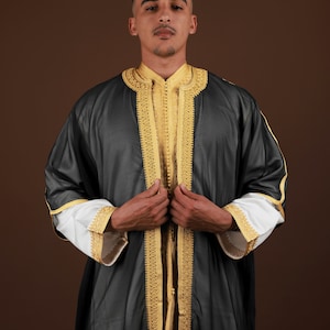 Royal Moroccan Jabadour Muslim wedding dress for men, Nikah dress 3 pieces, Kaftan men, men Caftan, Men long tunic robe, comfy Loungewear