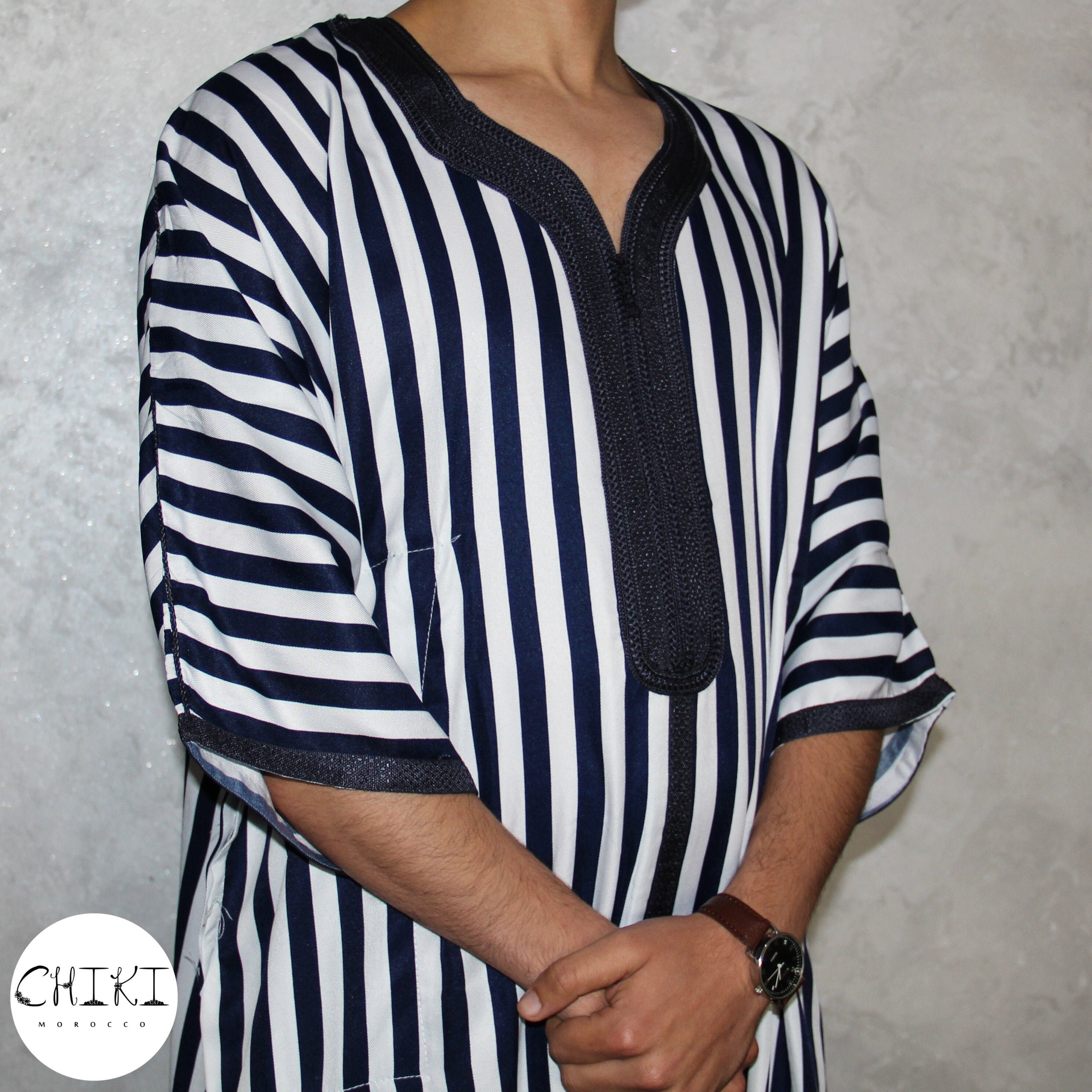 Djellaba Homme YAOHUOLE - Coton/lin, Manches Courtes - Style Islamique - Taille M à 3XL