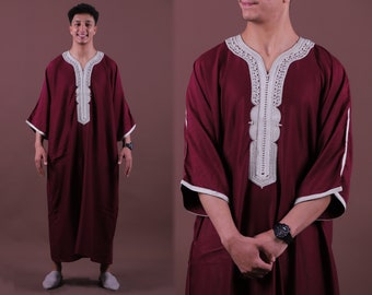 Moroccan kaftan, Muslim wedding dress, long dress for Men, Nikah Dress, Moroccan djellaba, Djellaba Handmade oriental kaftan, gift for men