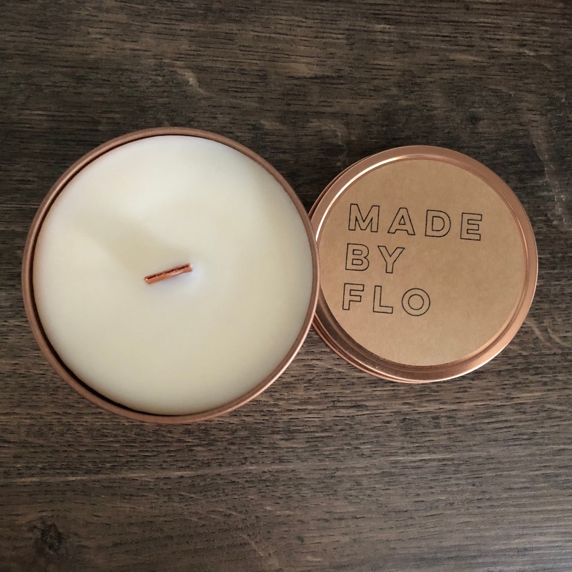 VANILLA 250ml tinned wood wick candle Etsy