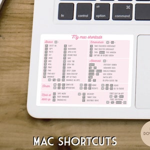 MAC OS Shortcuts| IMAC Shortcuts | Macbook | Apple Shortcuts | Download File | Downloadable Sticker | Critcut File | Silhouette Cameo