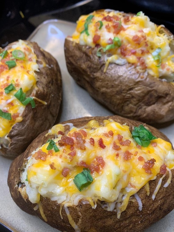 Air Fryer Loaded Bacon Potato Oven Air Fryer Bacon Bacon Breville