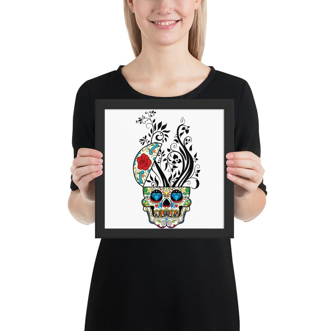 Gerahmte Poster Schädel Geist viele Größen | Etsy