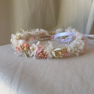 Dried flower crown hair head for wedding baptism birthday