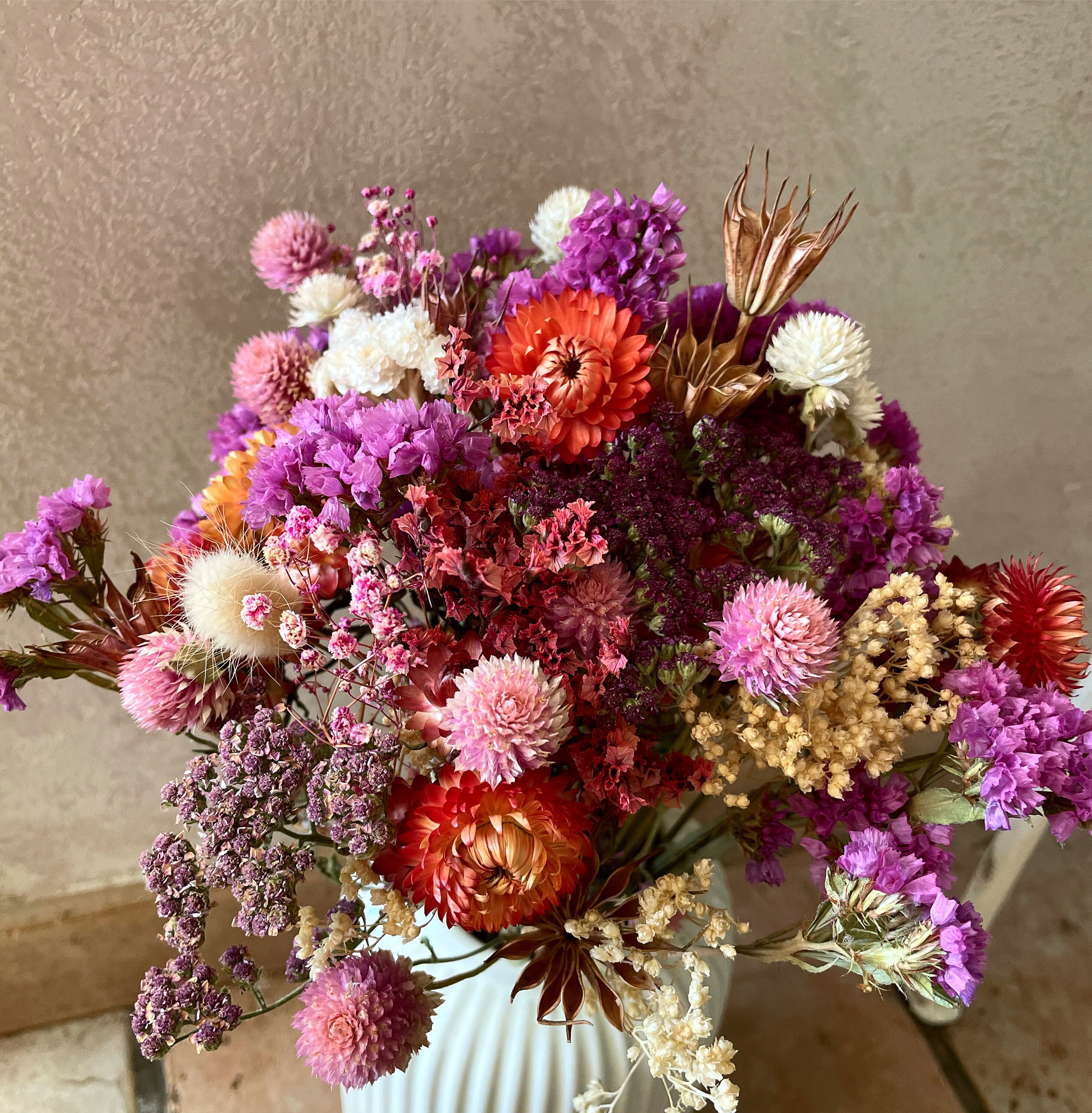 Bouquet Fleurs Séchées Locales Bio - Production Francaise Cote d'azur Sud de La France Var