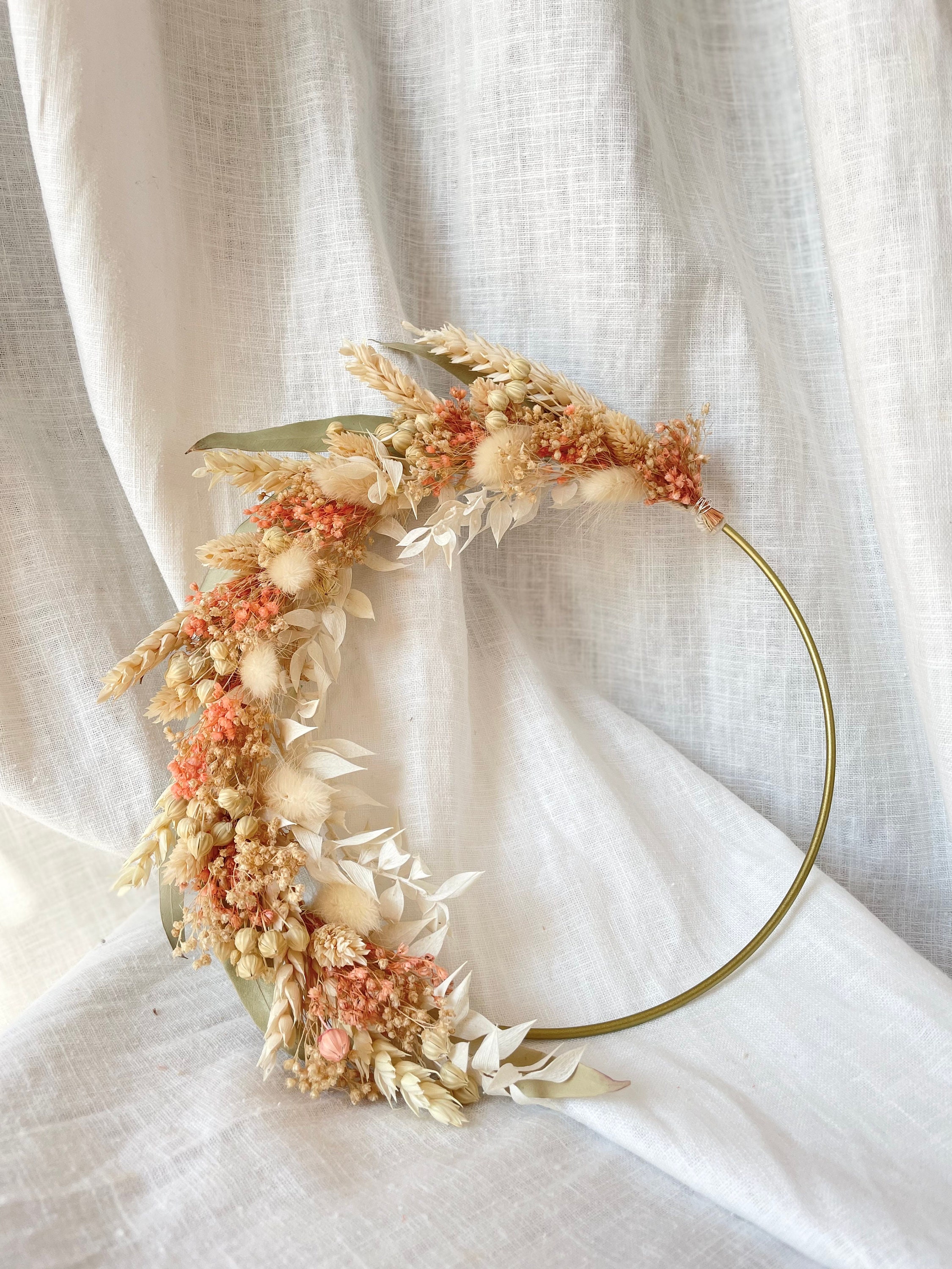 Couronne Murale Fleurs Séchées