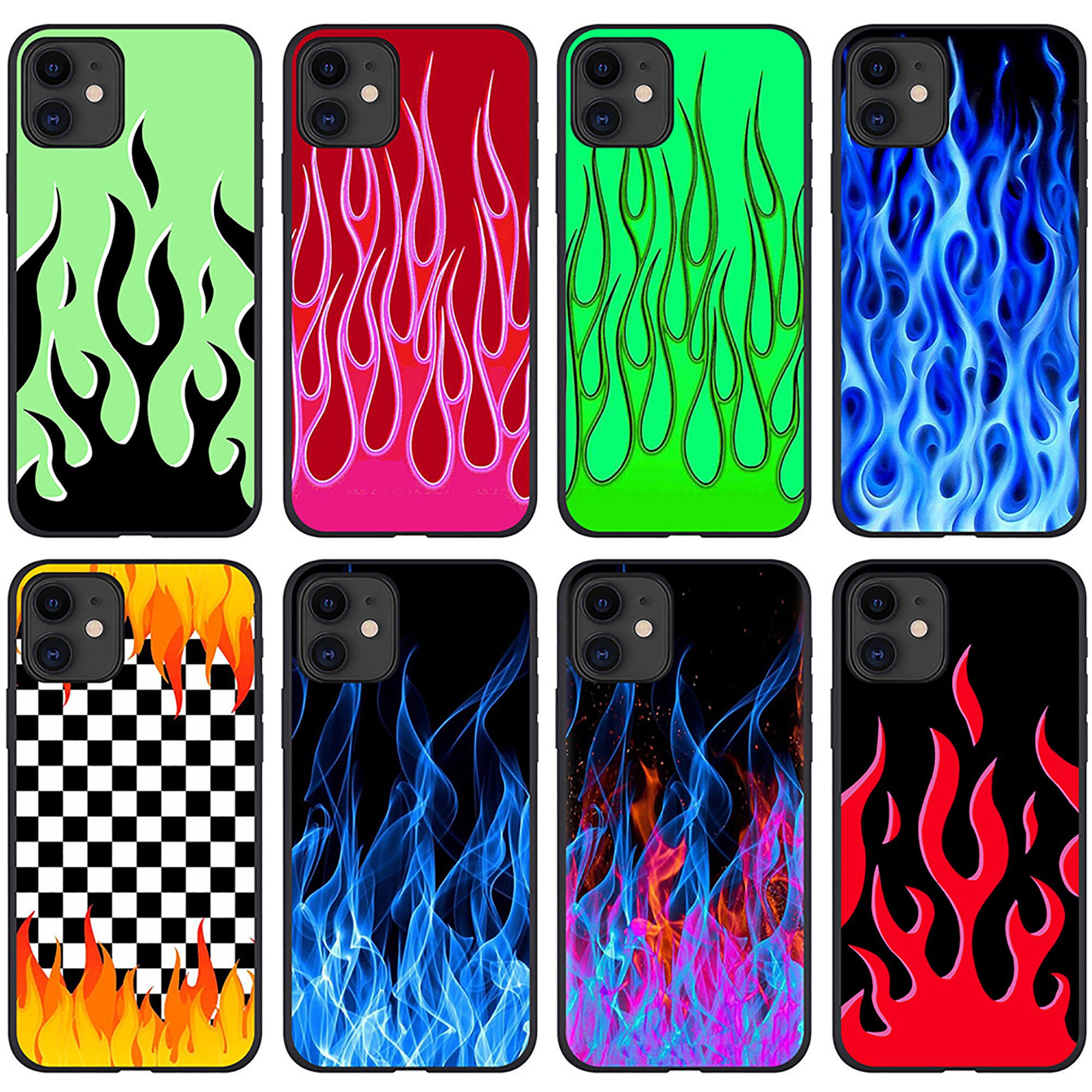 Flame Phone CaseCover Fuego PatterniPhone Case iPhone 11 12 Etsy