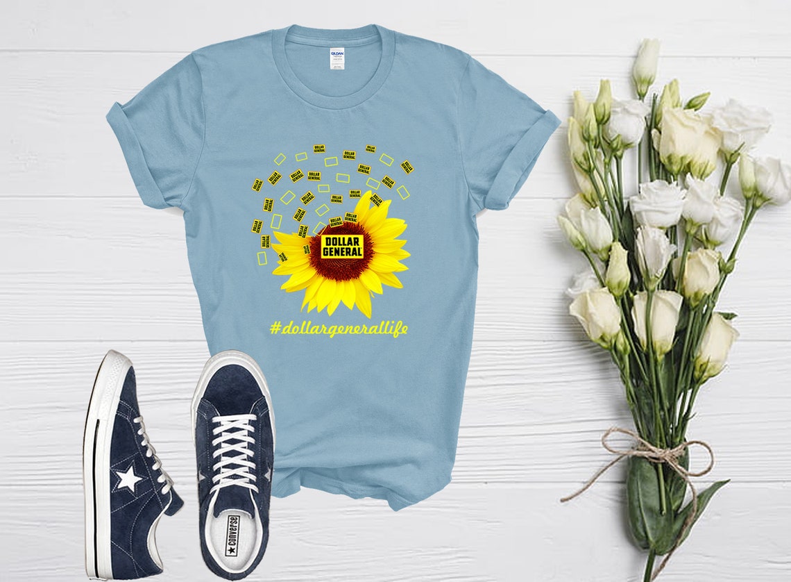 Dollar General Life Sunflower Tshirt Funny Dollar General Etsy