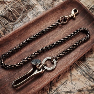 Solid Brass Wallet Chain - Etsy Solid Brass Wallet Chain - Etsy