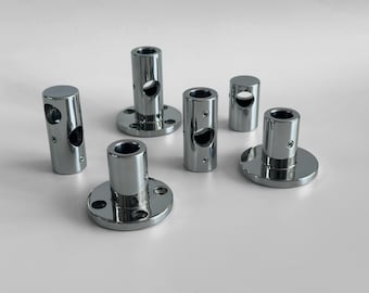 TYPE C-P | 3 Way Stainless Steel Shelf Fitting | Industrial Shelf | DIY Furniture Hardware | Custom Cut Pipes & Rods | Free Plan