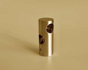 TYPE B - Three Way, Unlacquered Solid Satin Brass Shelf Connector - Customized brass shelf, brass shelving unit. Made to order.