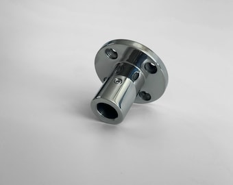 TYPE E-P | Stainless Steel Flange With Screw Holes | Industrial Shelf | DIY Furniture Hardware | Custom Cut Pipes & Rods | Free Plan