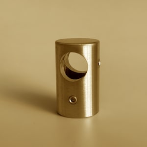 TYPE A - Two Way, Unlacquered Solid Satin Brass Shelf Connector - Customized brass shelf, brass shelving unit. Made to order.