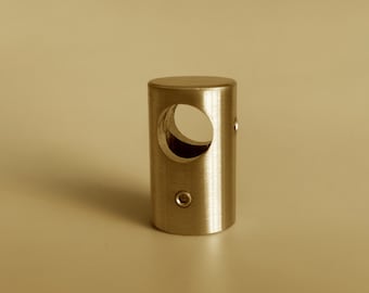 TYPE A - Two Way, Unlacquered Solid Satin Brass Shelf Connector - Customized brass shelf, brass shelving unit. Made to order.
