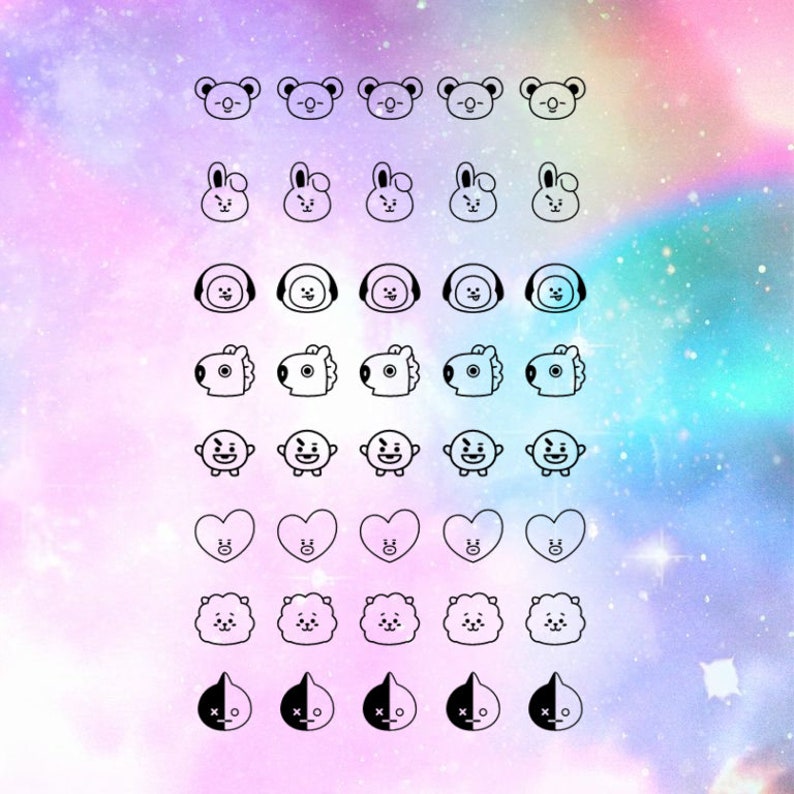 BTS Foil Insert ~ A4 ~ Holographic ~ KPOP Foiled Acetate ~ Resin Supplies ~ Craft Embellishment ~ Scrapbooking ~ Papercraft