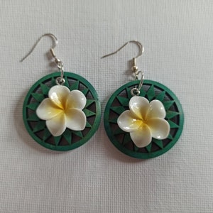 Earrings Tiki blossom, rockabilly, vintage style