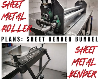 BUNDLE of 2 Plans // SheetMetalBender + SheetMetalRoller