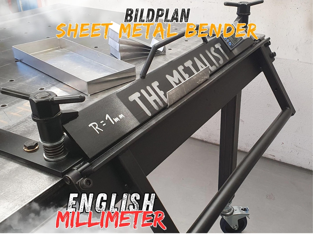 Plans for a DIY Sheet Metal Bender in Millimeters (english