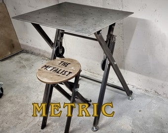 Mobile Foldable Welding Table, build plans in millimeters